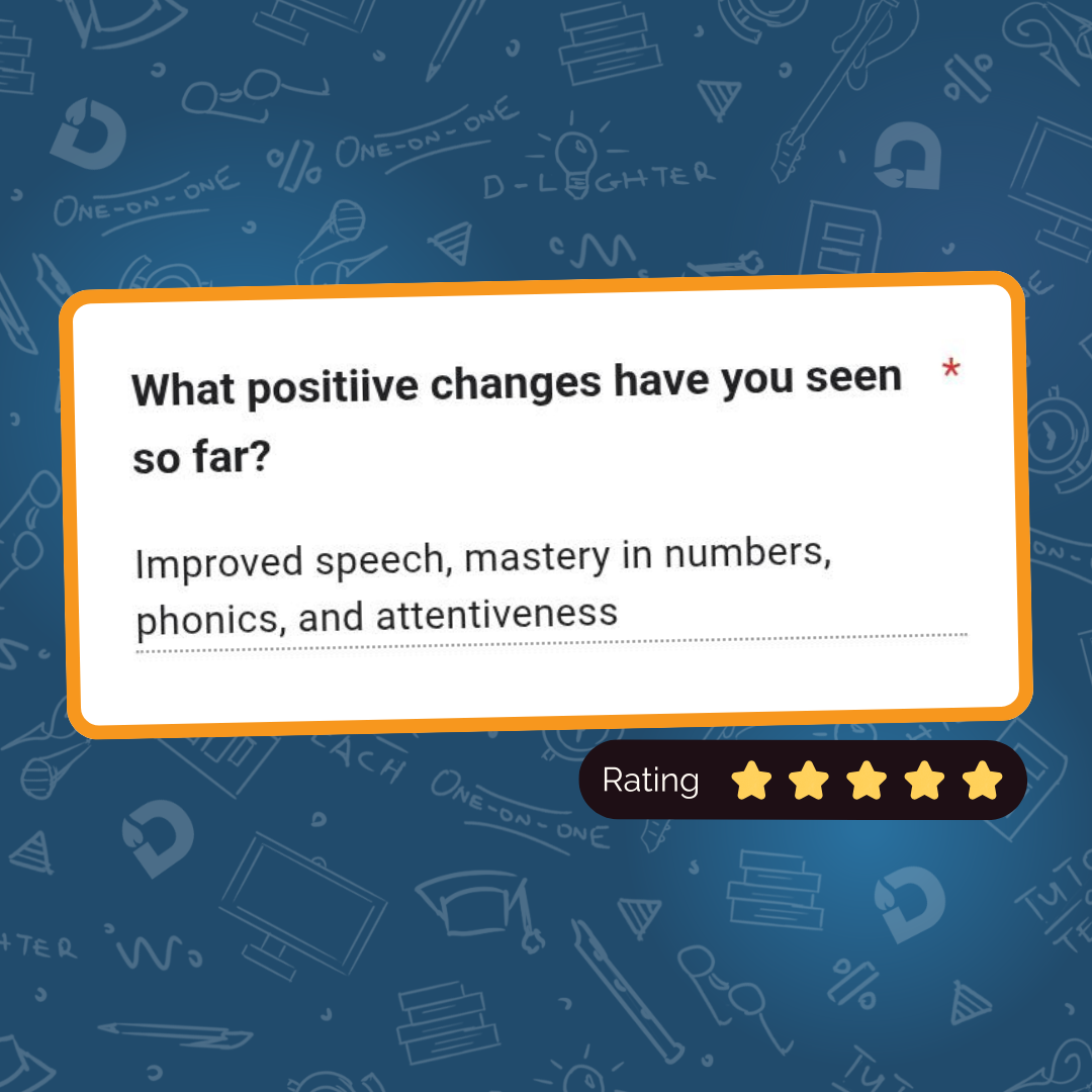 Parent testimonial 4 showing positive feedback about D-lighter Tutor services